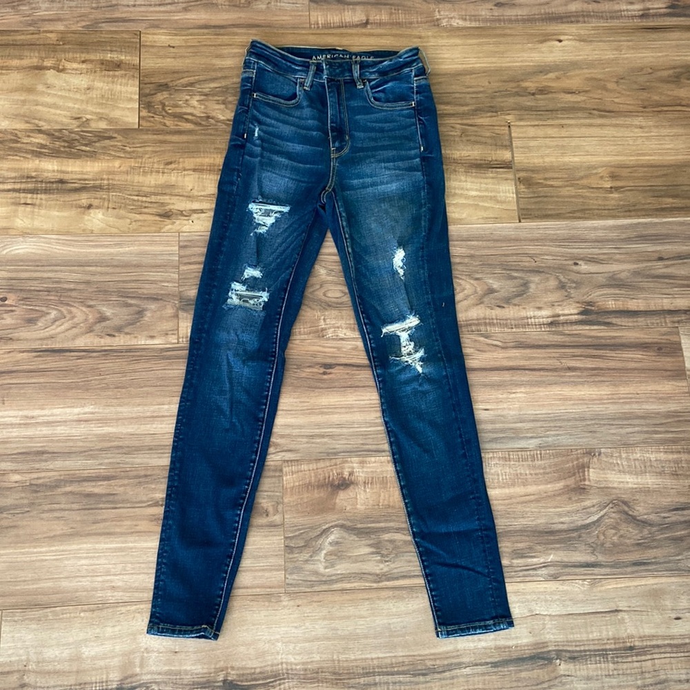 American eagle super high rise jegging size 4